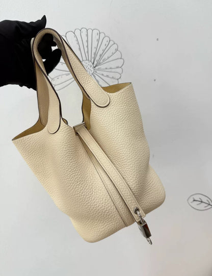 Hermes Picotin 18 Nata Togo Leather Palladium Hardware