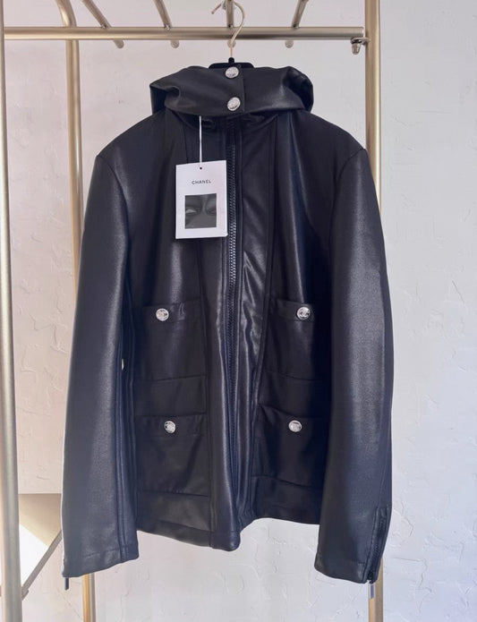 Chanel 23N Coco Neige Black Slim Fit Ski Suit Jacket size FR38