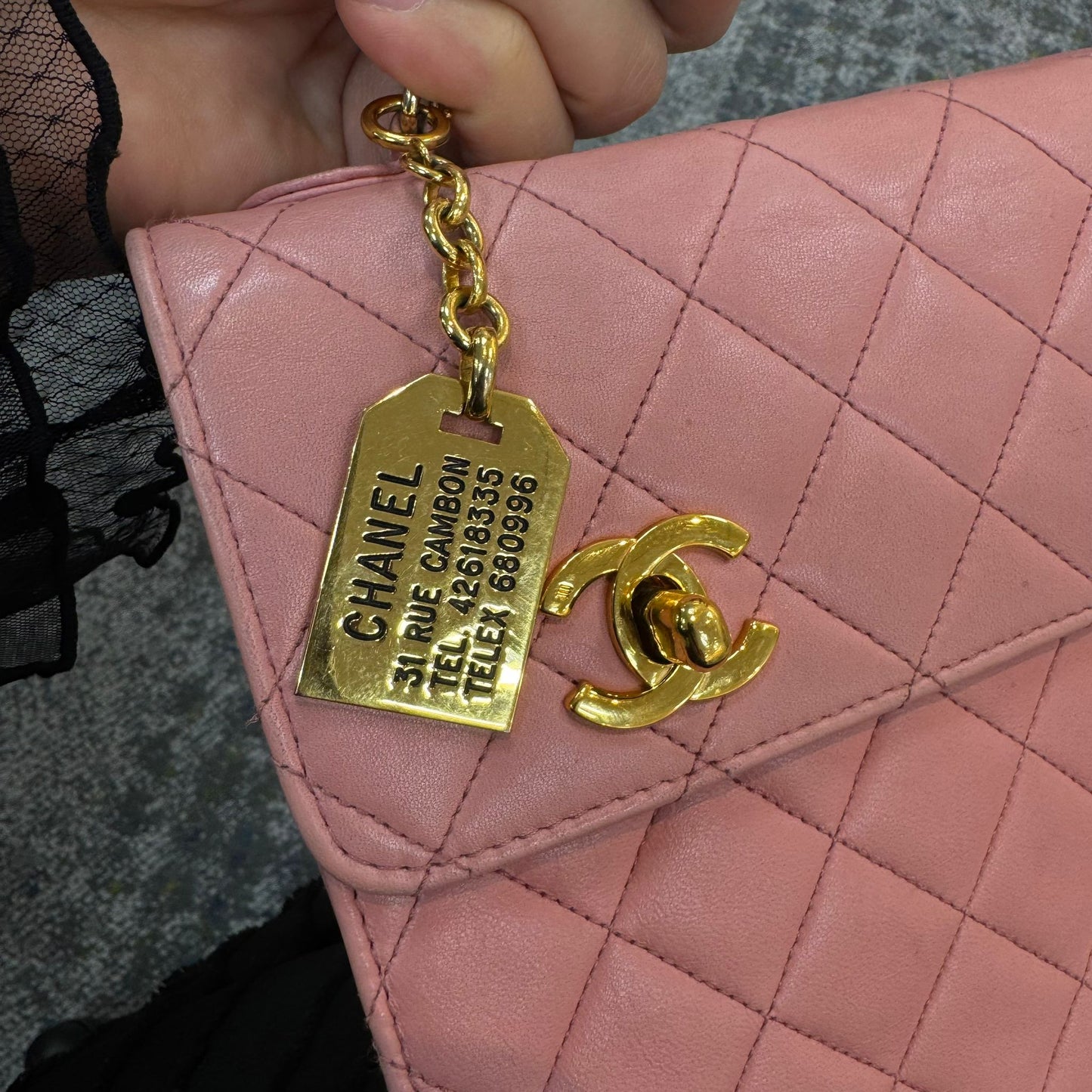 Vintage Chanel Pink CC Double Turn Lock Bag