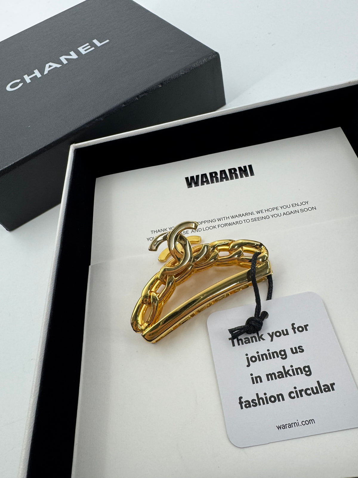 Chanel Vintage 98 Cc Logo Plated Hair Clip
