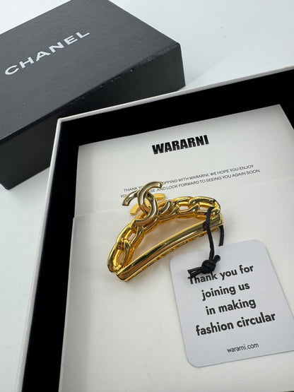 Chanel Vintage 98 Cc Logo Plated Hair Clip