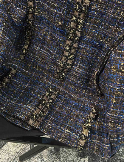 Chanel 2011 Deep Blue tweed jacket
