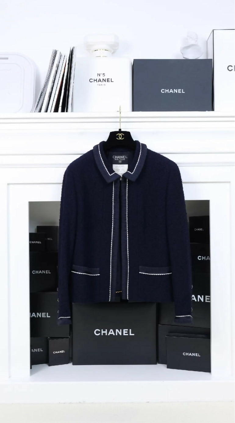 Chanel 1997 blue and white jacket