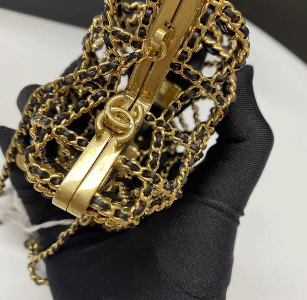 Chanel 23S Star Minaudière Gold-Tone Metal & Lambskin - Braided