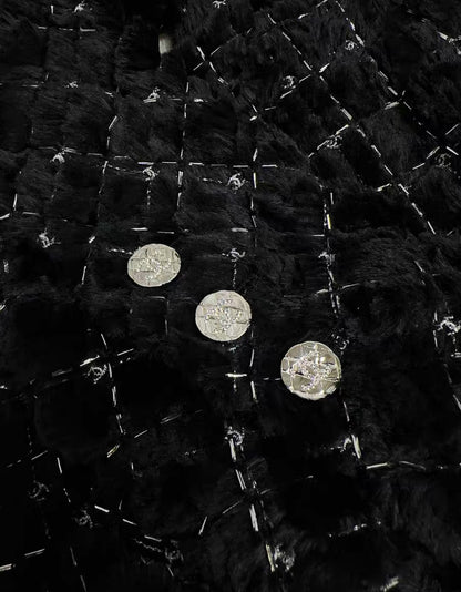 Chanel 22b black velvet jacket