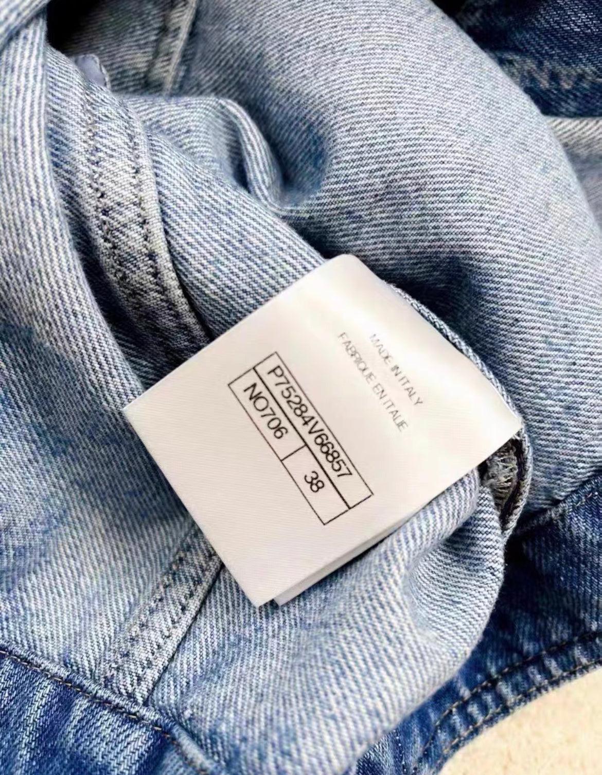 Chanel 23A Blue Jeans Denim Jacket CC Logo camellia Flower