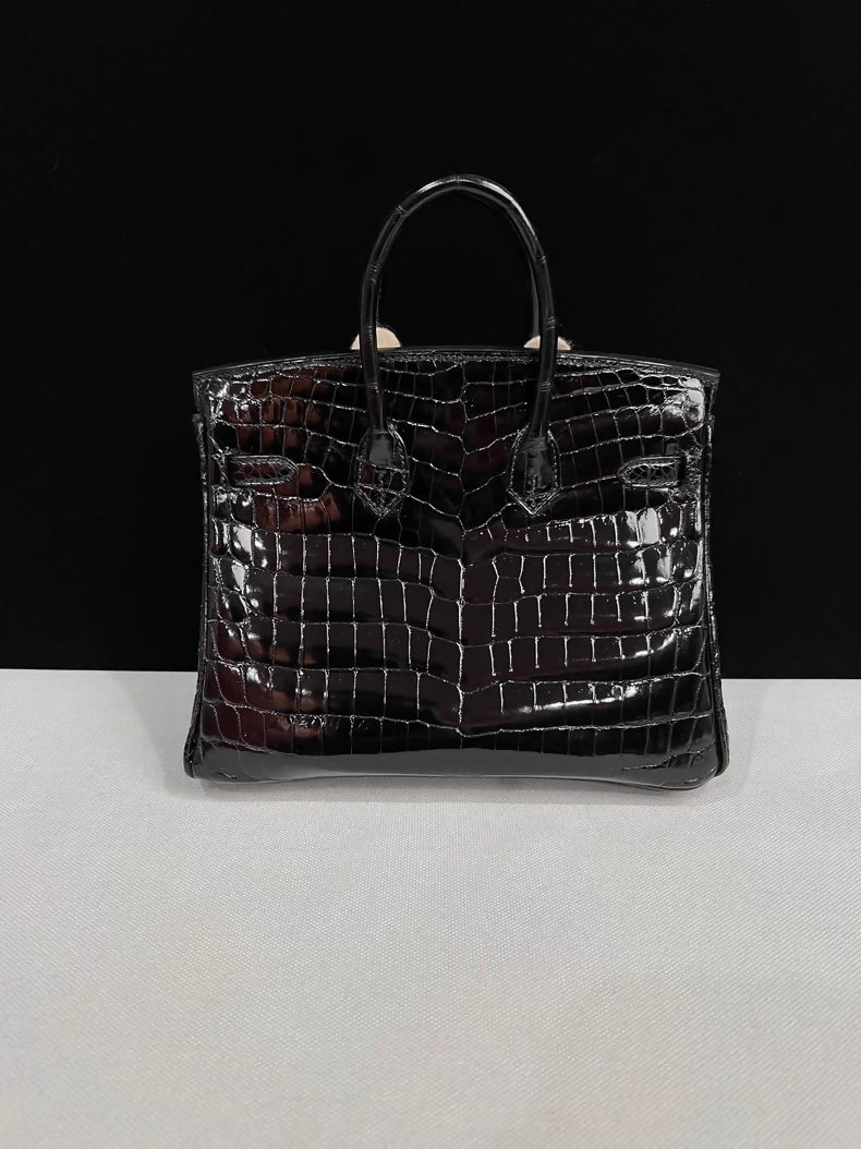 Hermes Birkin 25 Shiny Crocodile leather Gold hardware