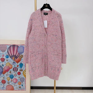 Chanel Metropolitan Collection Pink Diamond Quilted Cardigan
