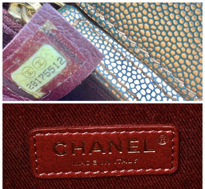 Chanel 19A Small Coco Handle Metallic Rose Gold Copper Caviar Timeless Bag