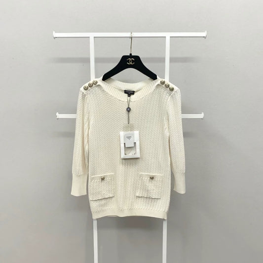 Chanel 18A off-white sweater