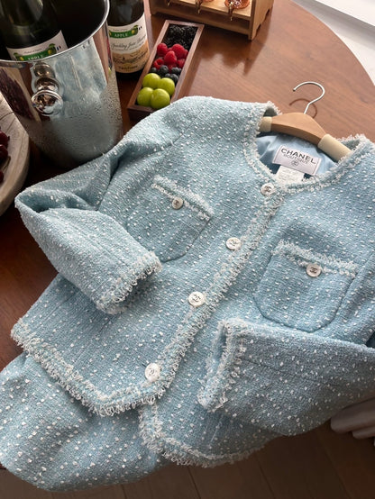 Chanel 97p Blue Tweed Suit F40