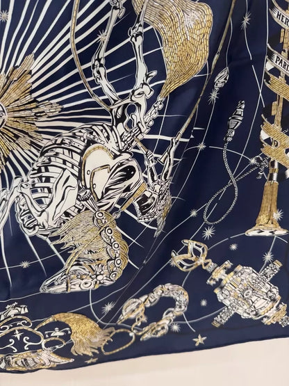 Hermes Chorus Stellarium Scarf: Designer: Daiske Nomura, 70cm