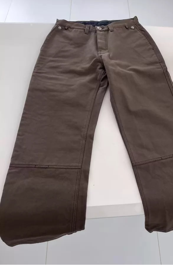Chrome heart brown cargo pants with cross pattern