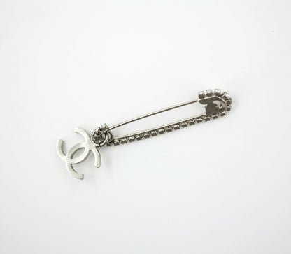 Chanel Vintage 01P Rhinestone Spring/Summer Collection Silver-Tone Brooch