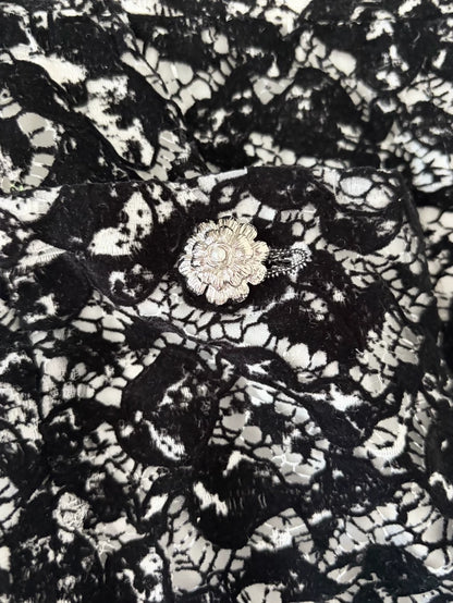 Chanel 25A Black Lace Pants