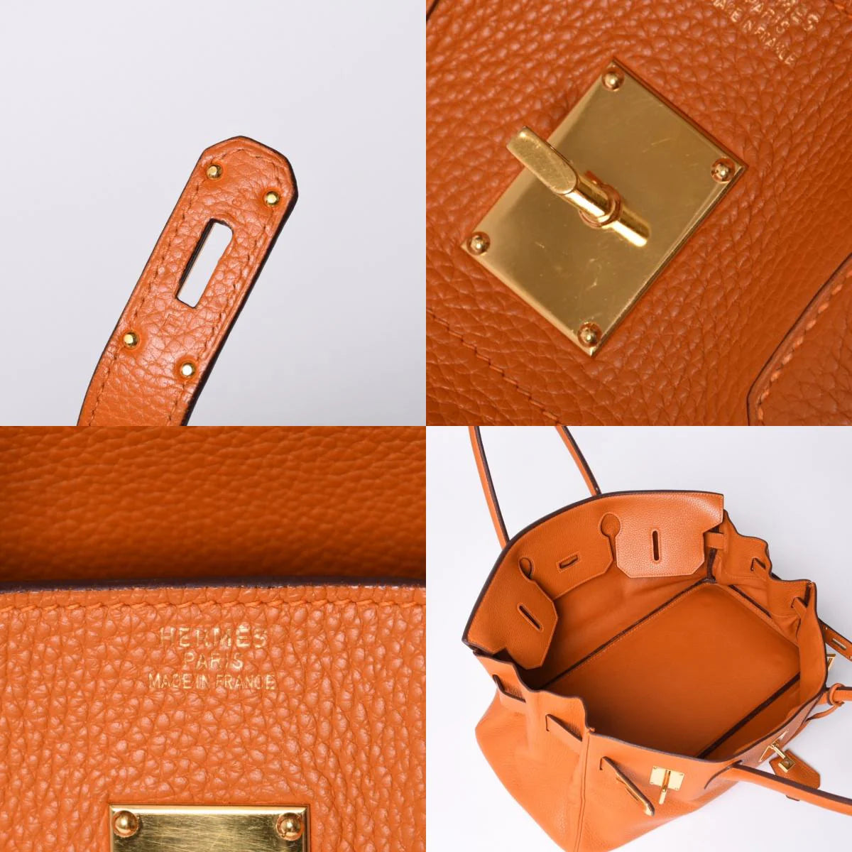 Hermès Shoulder Birkin Orange TC gold Hardware