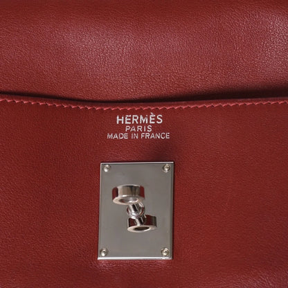 Rare HERMES Kelly 50 Relax Rouge H leather palladium hardware