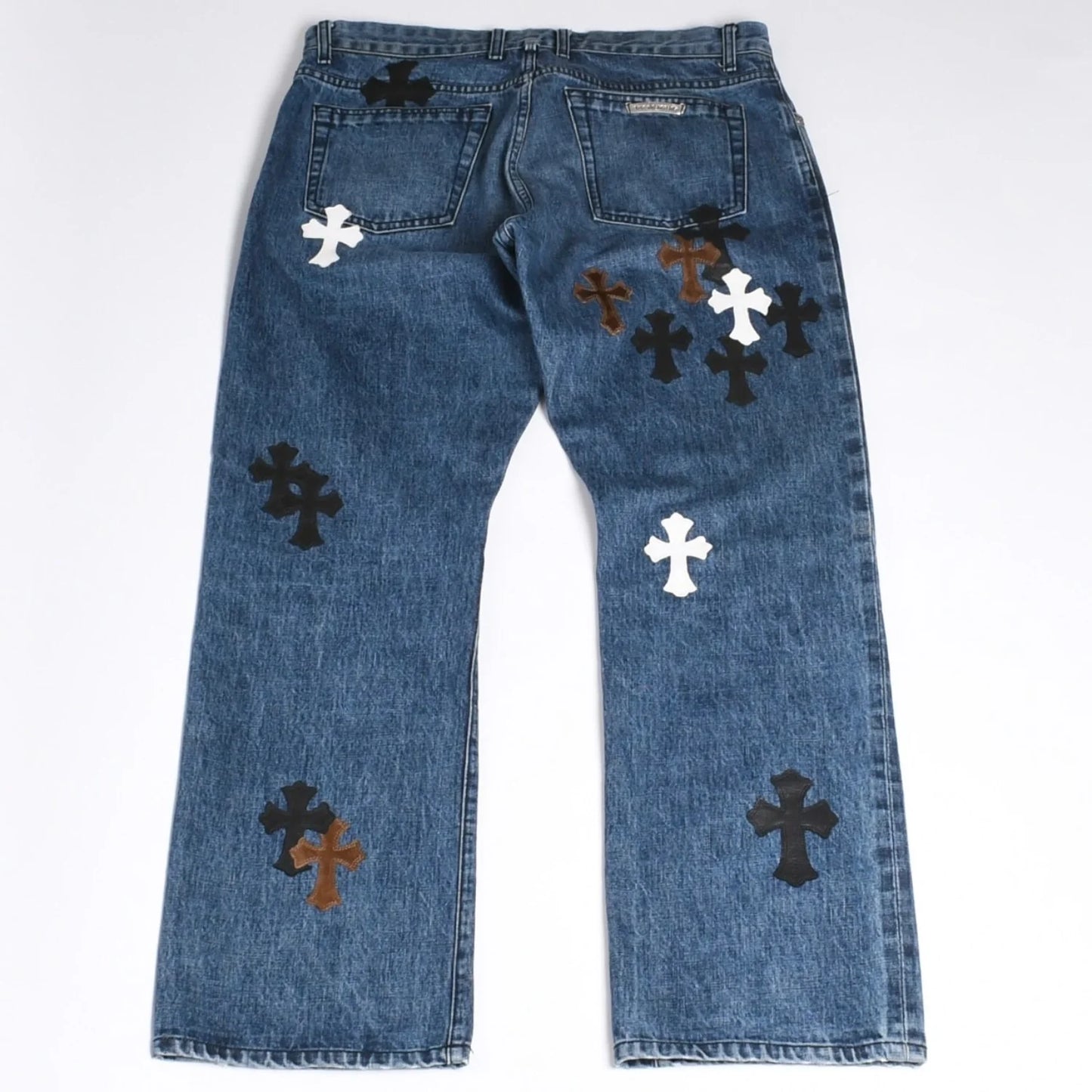 CHROME HEARTS Chrome Hearts Cross Patch Jeans Denim Pants
