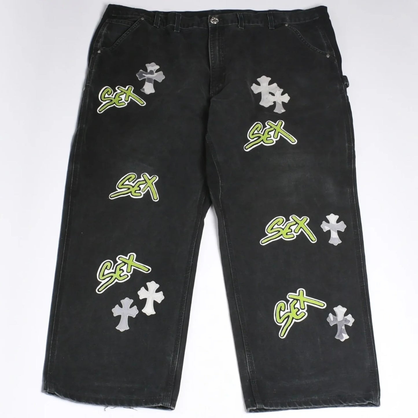 CHROME HEARTS × MATTY BOY SEX RECORDS black Carpenter Pants