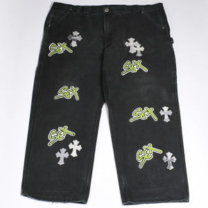 CHROME HEARTS × MATTY BOY SEX RECORDS black Carpenter Pants