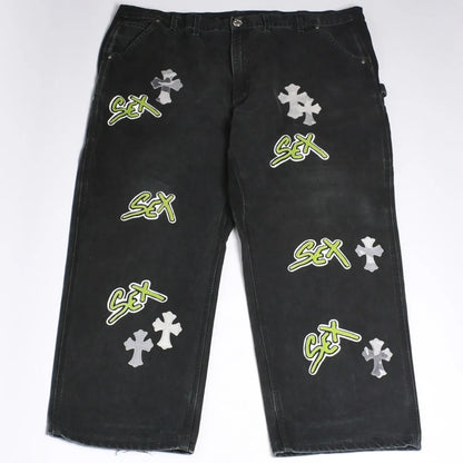CHROME HEARTS × MATTY BOY SEX RECORDS black Carpenter Pants