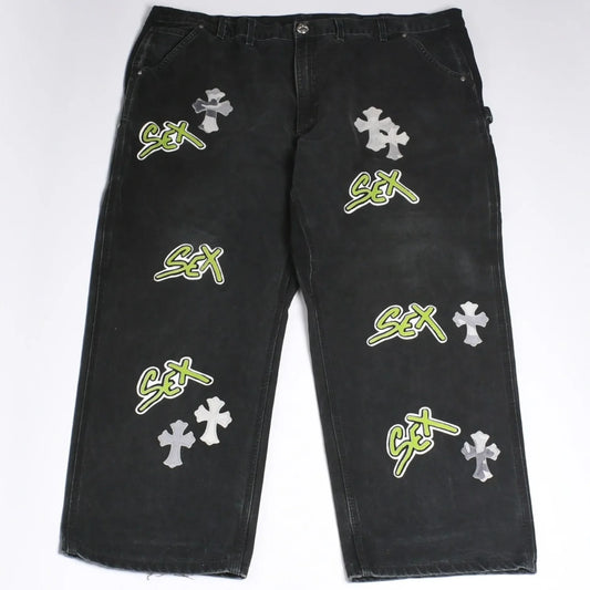 CHROME HEARTS × MATTY BOY SEX RECORDS black Carpenter Pants