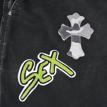 CHROME HEARTS × MATTY BOY SEX RECORDS black Carpenter Pants