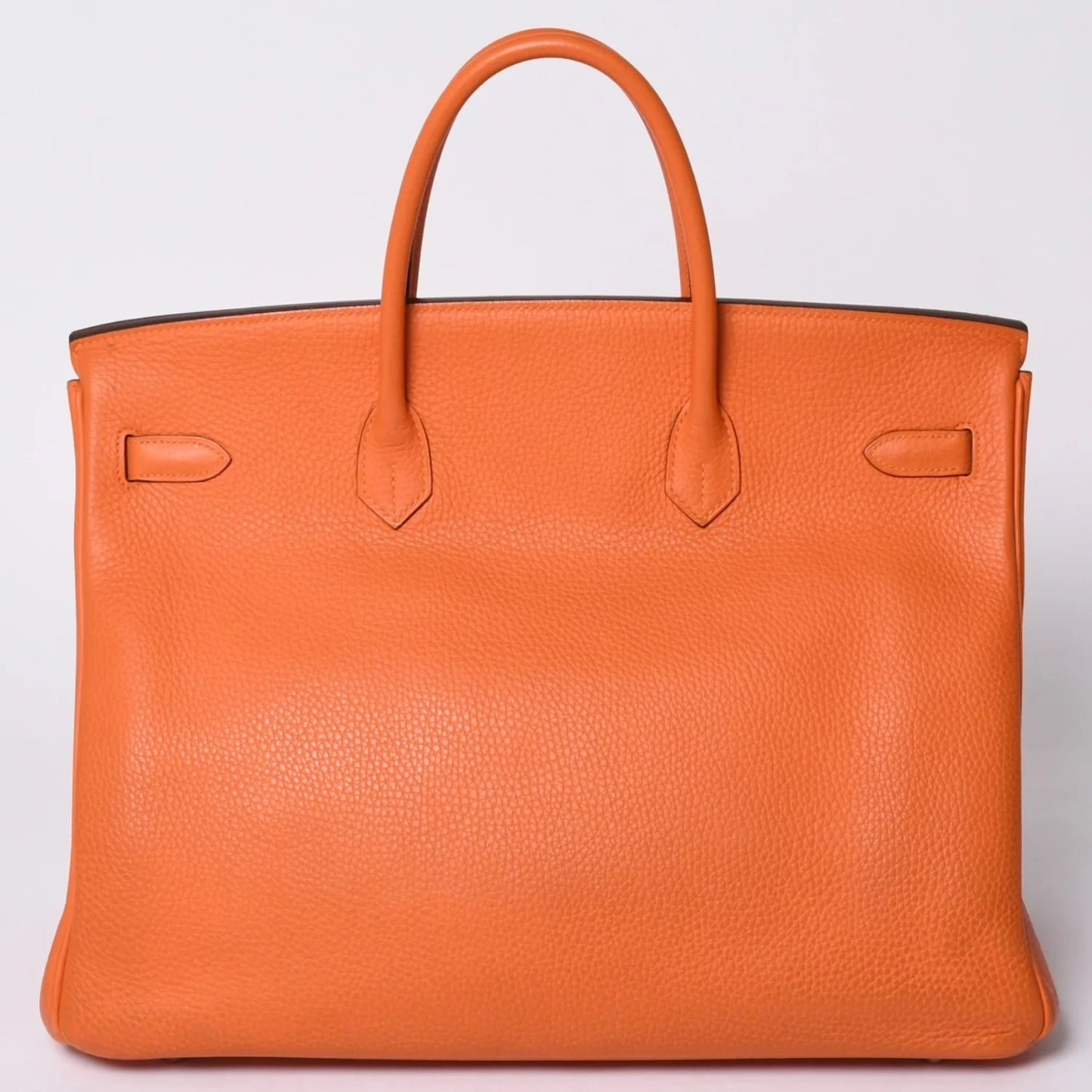 HERMES Birkin 40 Orange Togo leather palladium hardware