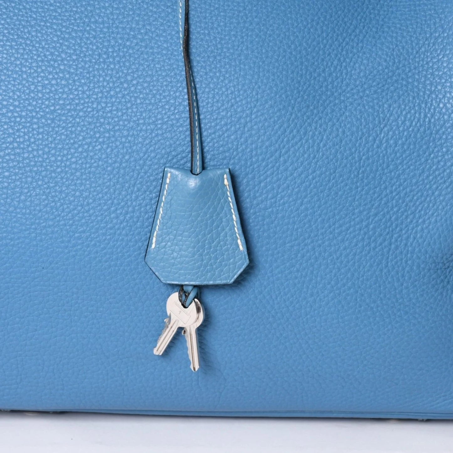 HERMES Birkin 50 Blue Jean TC leather palladium Hardware