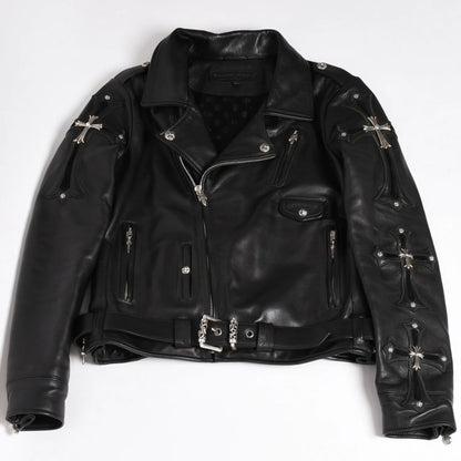 CHROME HEARTS SLUFF LTHR Sluf Riders Jacket