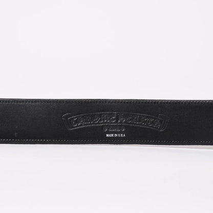 CHROME HEARTS Black Belt Multicolor cross silver hardware