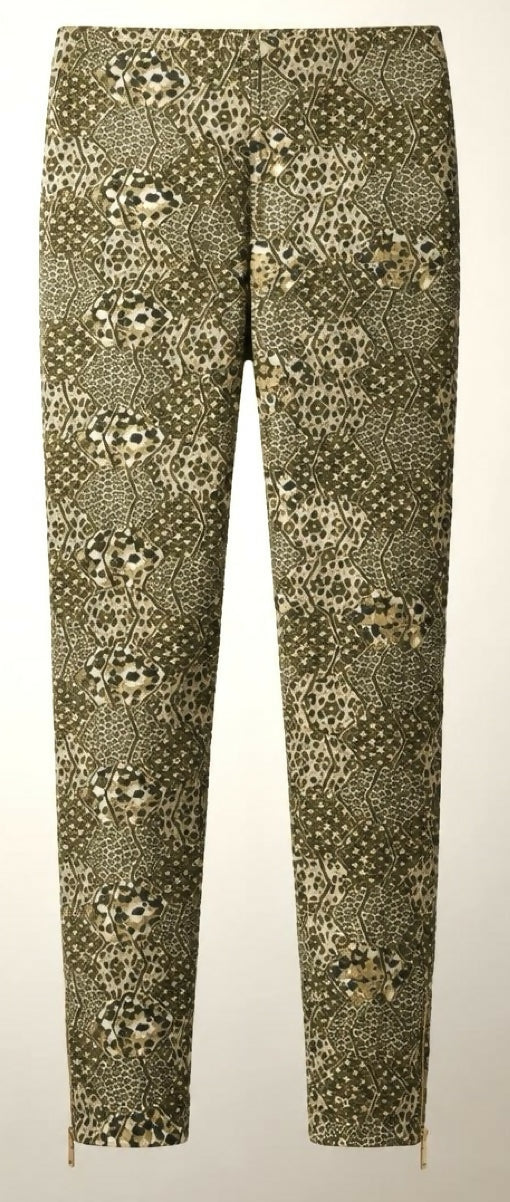 Chanel 15C Geometric Animal Print Metallic Legging Pants