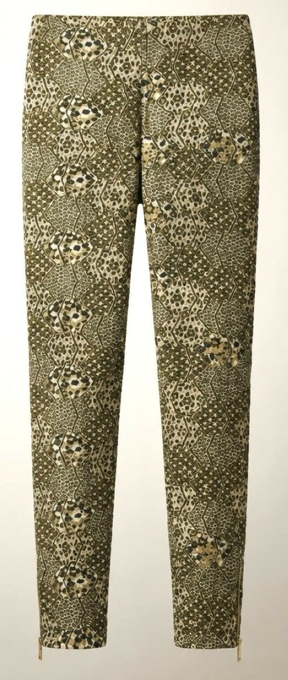 Chanel 15C Geometric Animal Print Metallic Legging Pants
