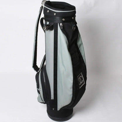 CHANEL Sport Line Golf Bag 8-Series Green Black Silver Hardware