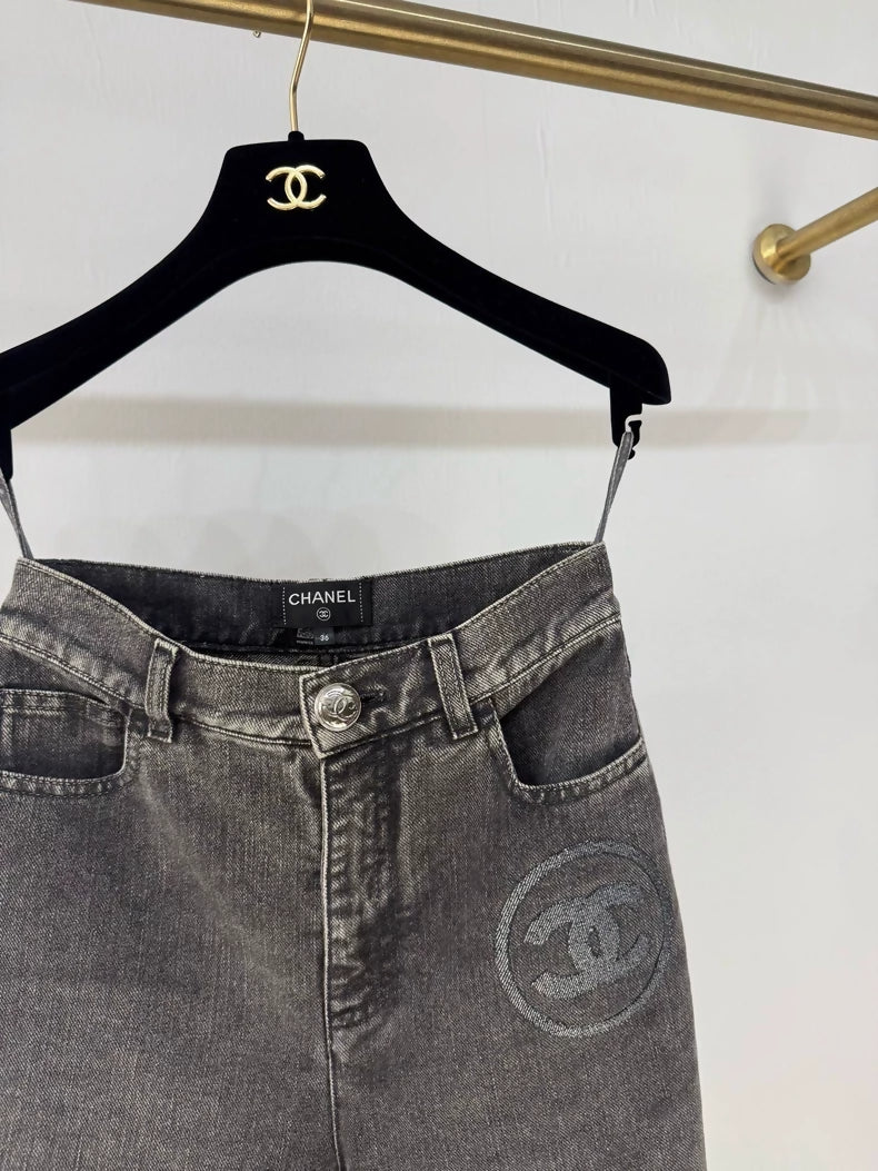 Chanel 23C  grey denim pants