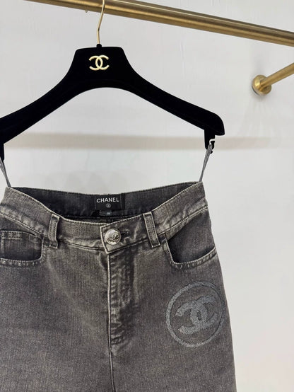 Chanel 23C  grey denim pants