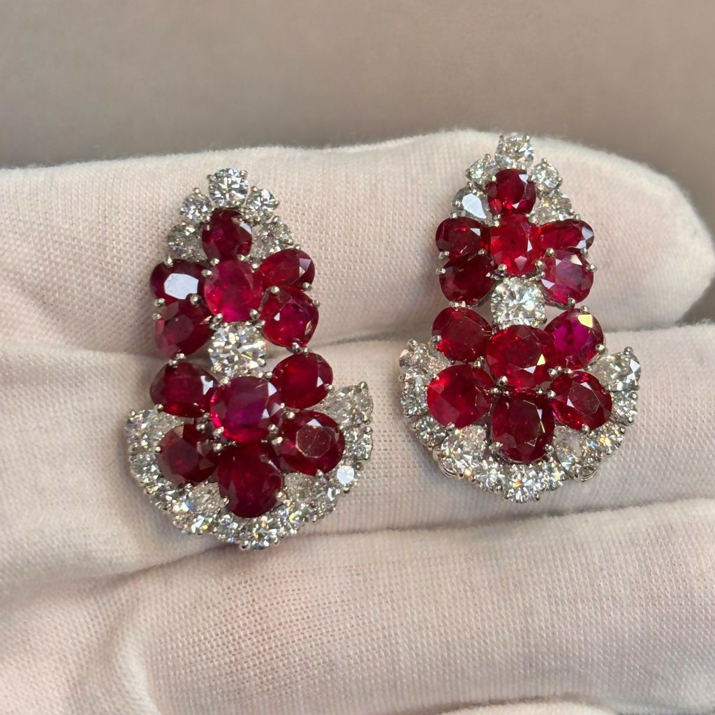 Bvlgari Certified Natural Burmese Ruby Earrings