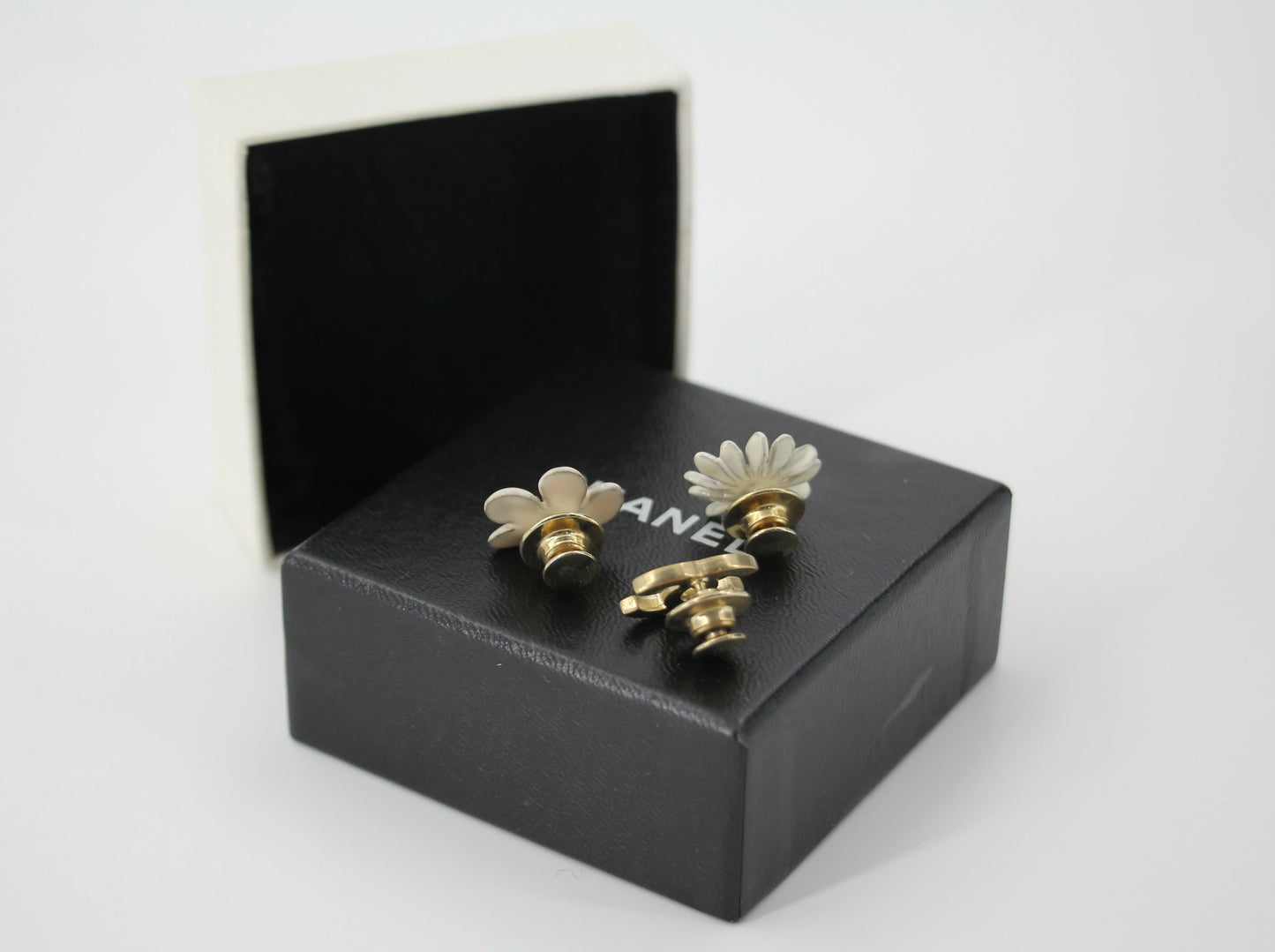Chanel Vintage 10P Enamel Pink Camellia & Chrysanthemum & Pink CC Three-Piece Brooch