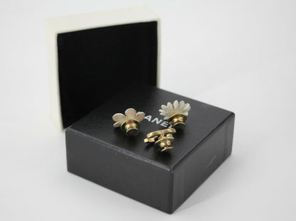 Chanel Vintage 10P Enamel Pink Camellia & Chrysanthemum & Pink CC Three-Piece Brooch