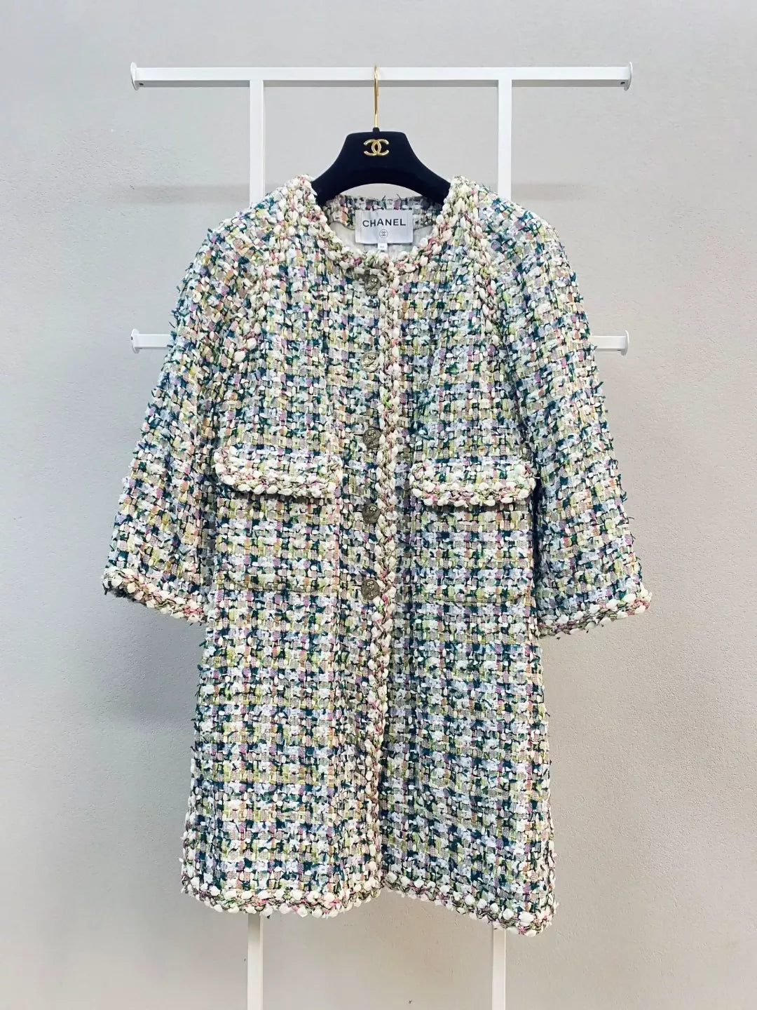 Chanel 18C tweed long coat
