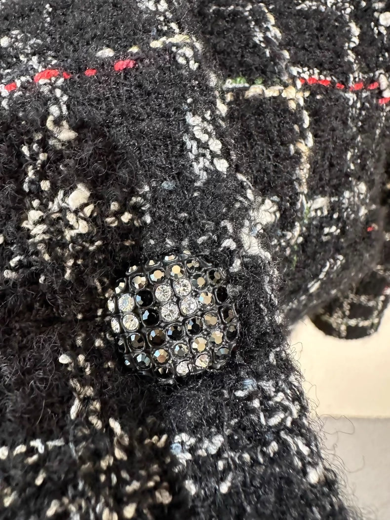 Chanel 22k black tweed black jacket