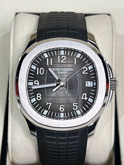 Patek Philippe Aquanaut Date Black Strap Stainless Steel ref. 5167A-001