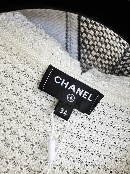 Chanel 24P black ecru jumpsuit
