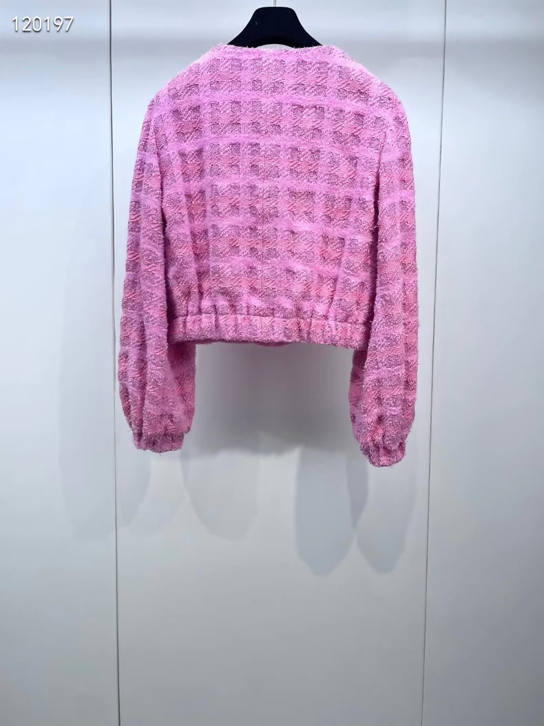 Chanel 24P pink tweed jacket