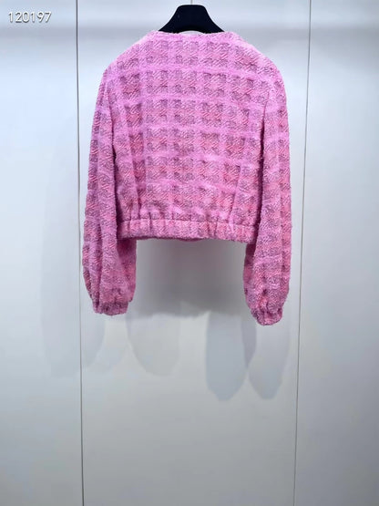 Chanel 24P pink tweed jacket