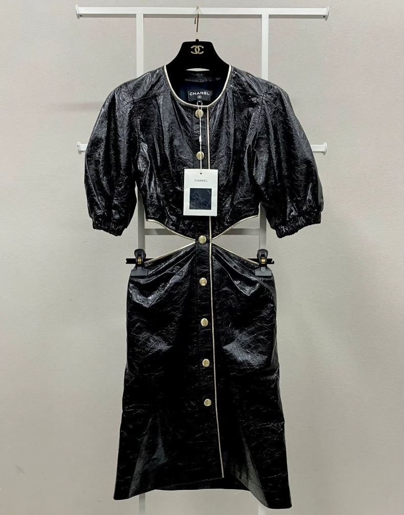 Chanel 22S leather dress