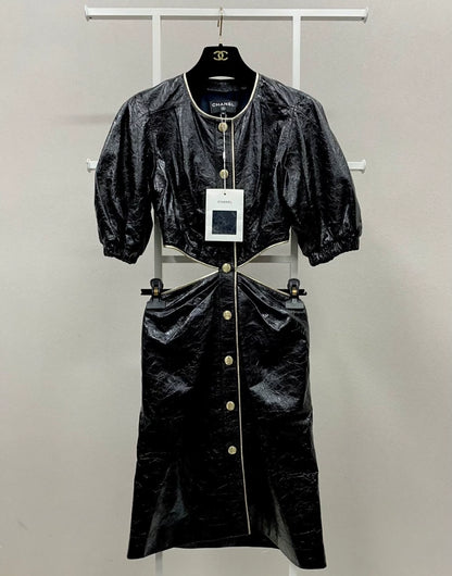 Chanel 22S leather dress