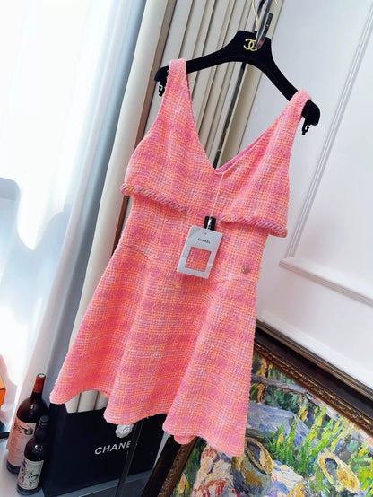 Chanel 24C Pink tweed Dress