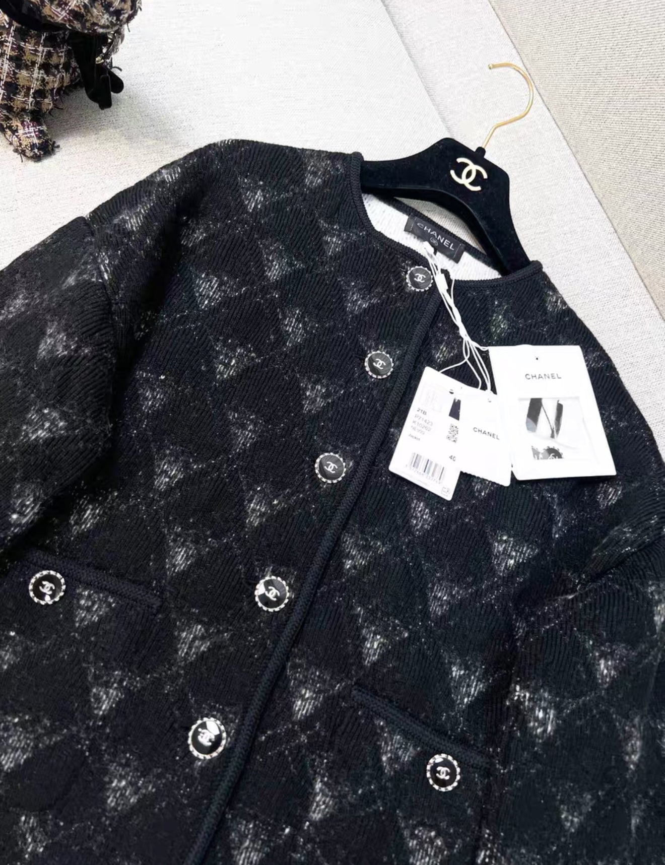 Chanel 21B Black & Gray Jacket