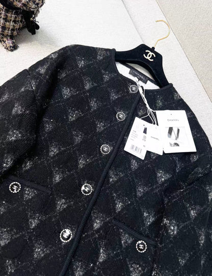 Chanel 21B Black & Gray Jacket